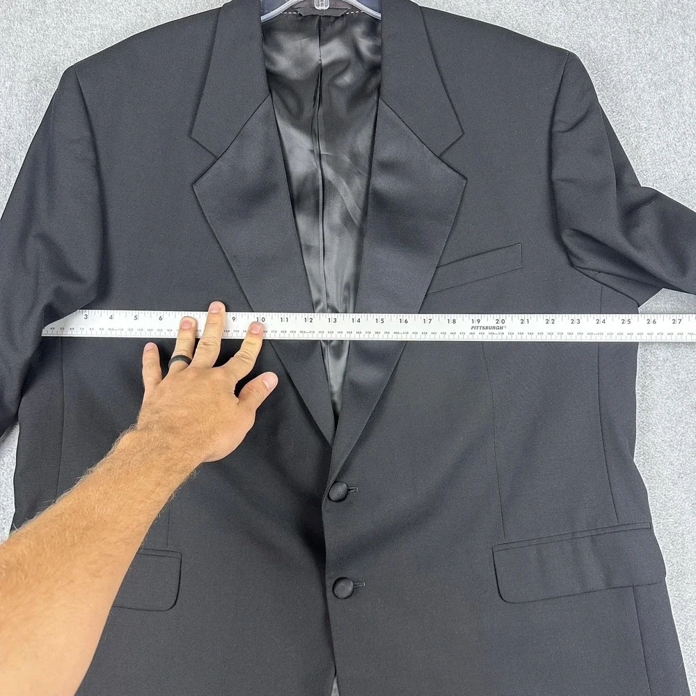 Buona Sera Tuxedo Suit Jacket Mens 50R Black Wool Notch Dinner Classic Formal